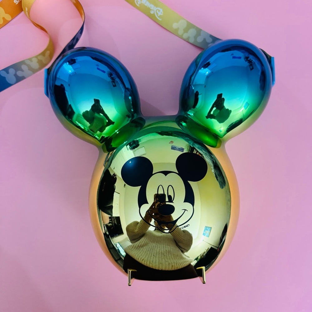 Disney Parks Mickey Mouse Iridescent Popcorn Bucket – Limited Edition